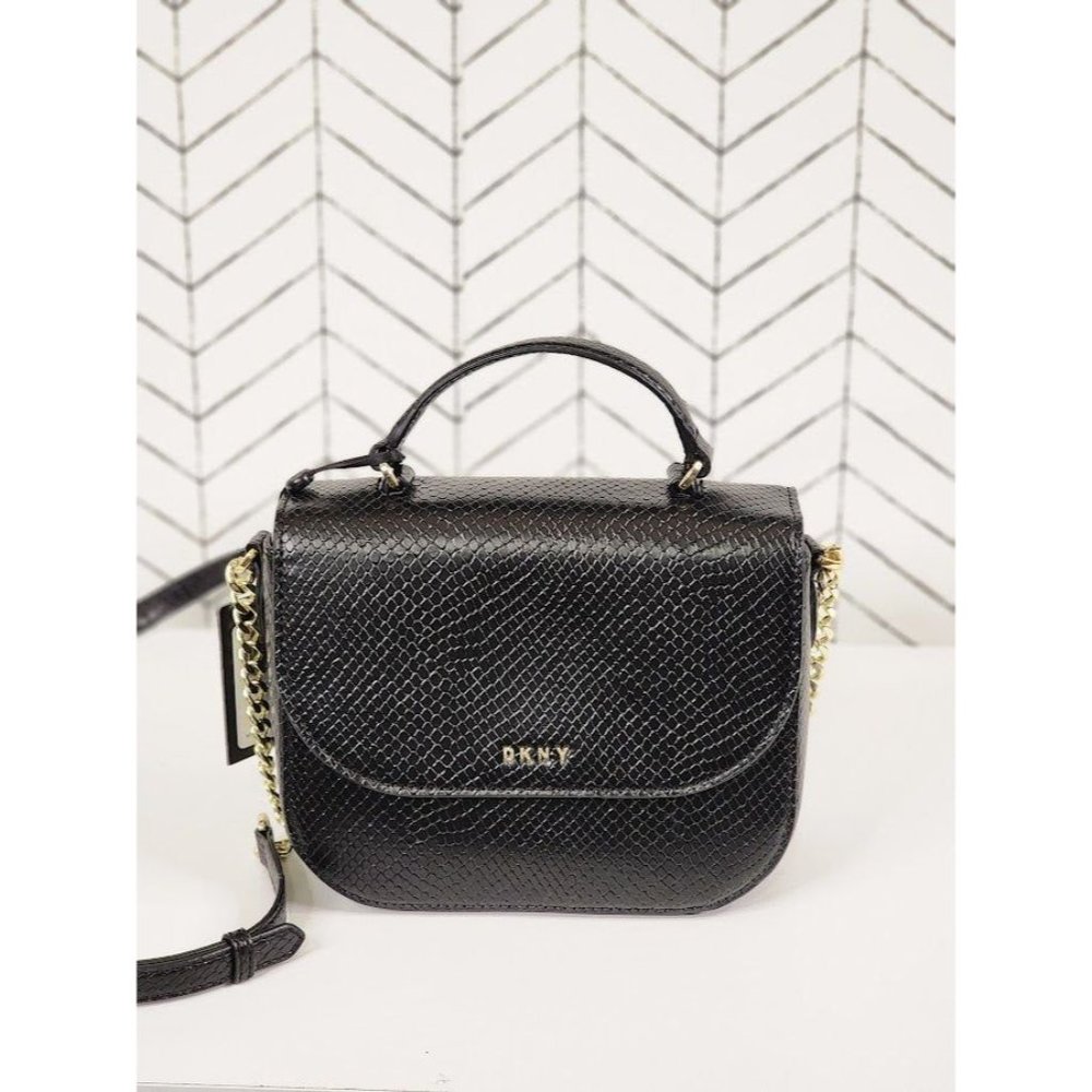 DKNY Felica Mini Top Handle Leather Crossbody